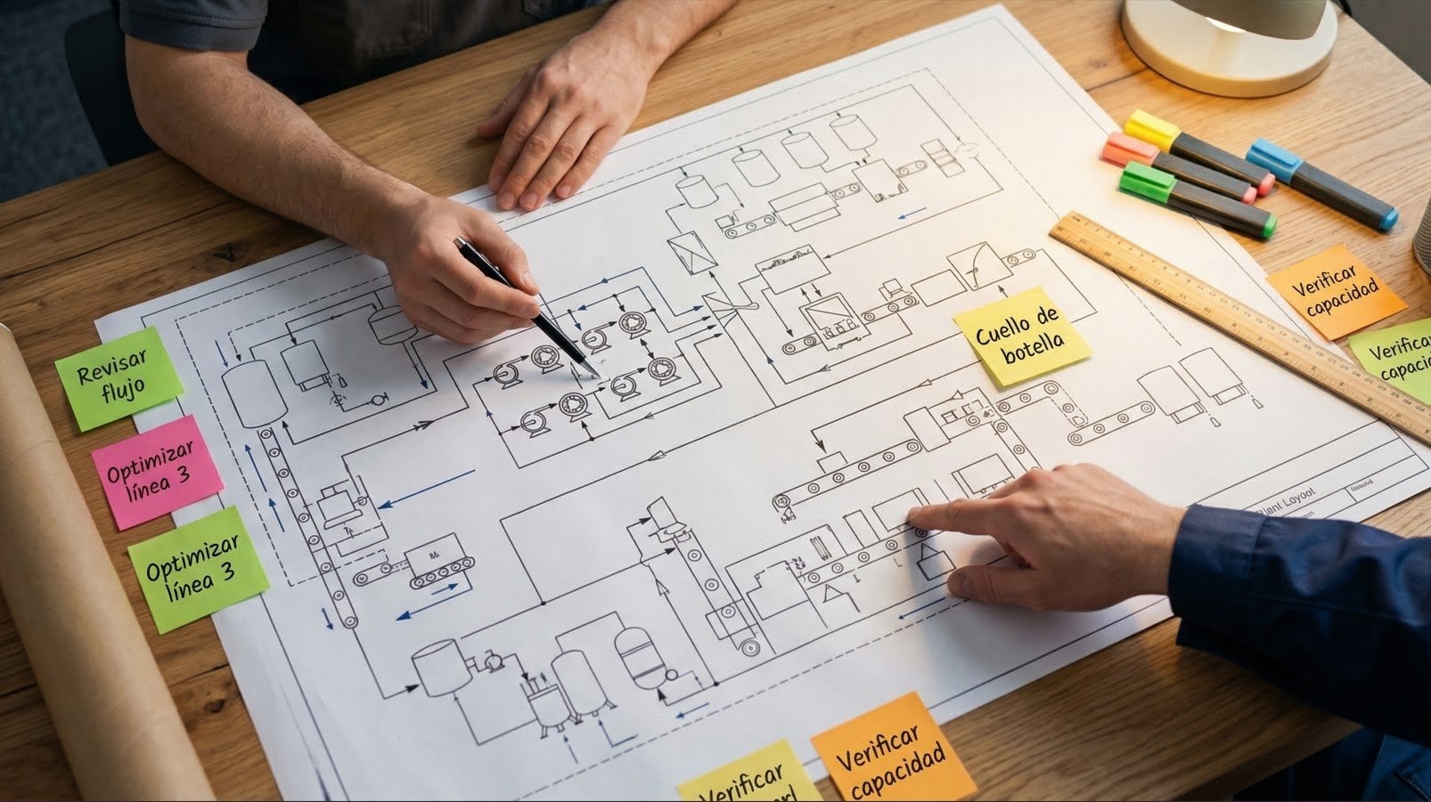 Diagnóstico operativo y diseño de flujos industriales